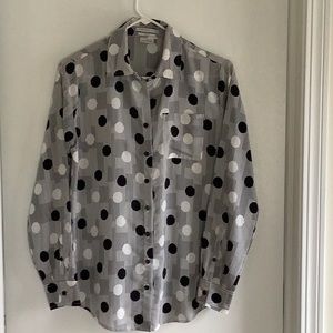 Van Heusen Womens Polka Dot Blouse size Small